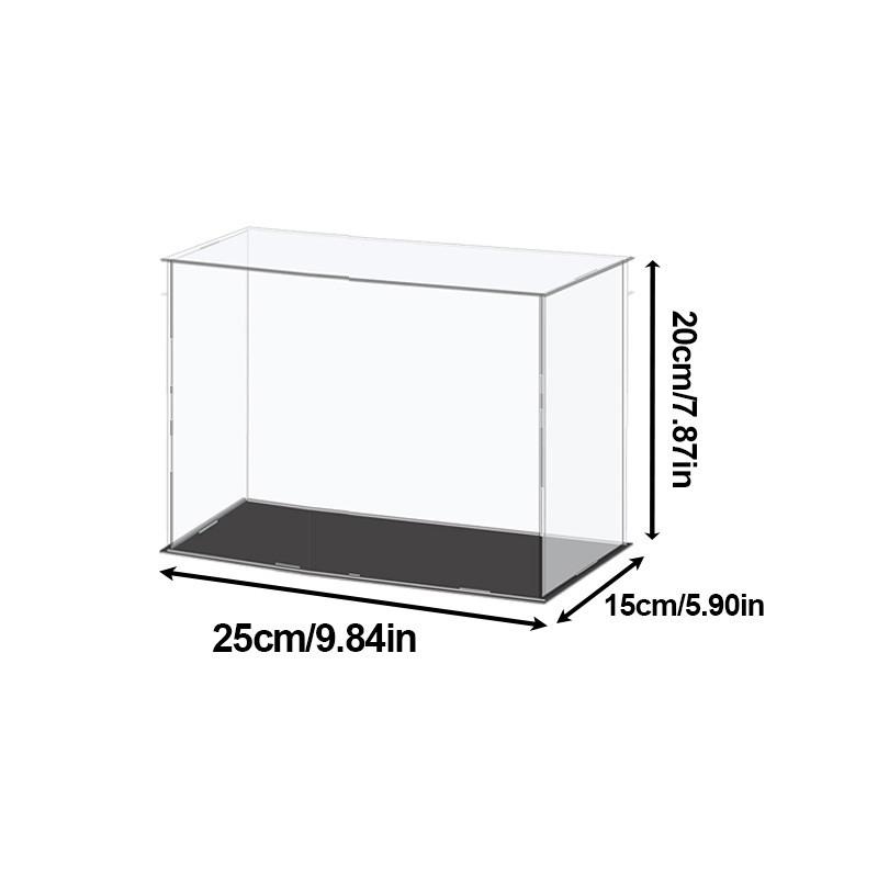 Акриловая витрина разных размеров для коллекционных предметов Сборная прозрачная акриловая коробка Защитная витрина для фигурок Организация игрушек 25*15*20cm