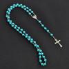 Collana con Ciondolo Rosario di Perle Finte Stile Vintage Ciondoli Religiosi Rosario Cattolico