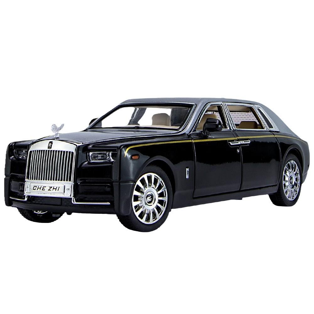 

1/24 Rolls Royce Phantom Mansory Легкосплавний автомобіль Литі та іграшкові транспортні засоби Модель автомобіля Звук і світло Інерційний автомобіль Іграшки для дітей Подарунки срібний/чорний