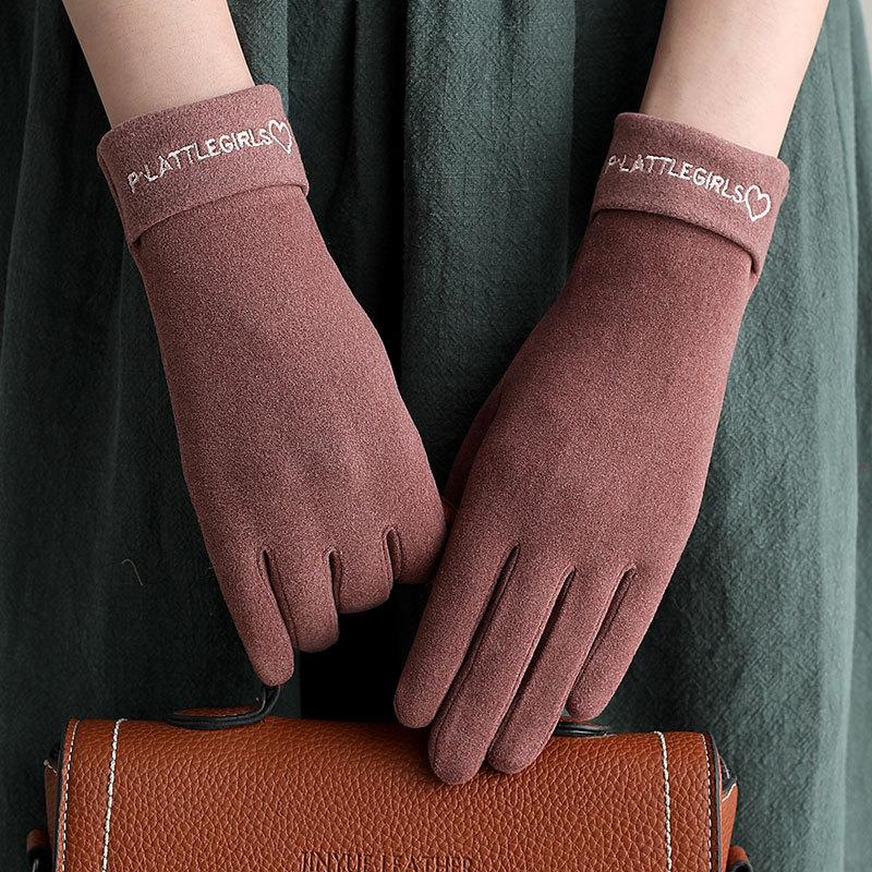 Warm gloves women winter winter outdoor sports cycling thickened touch screen windproof and cold proof