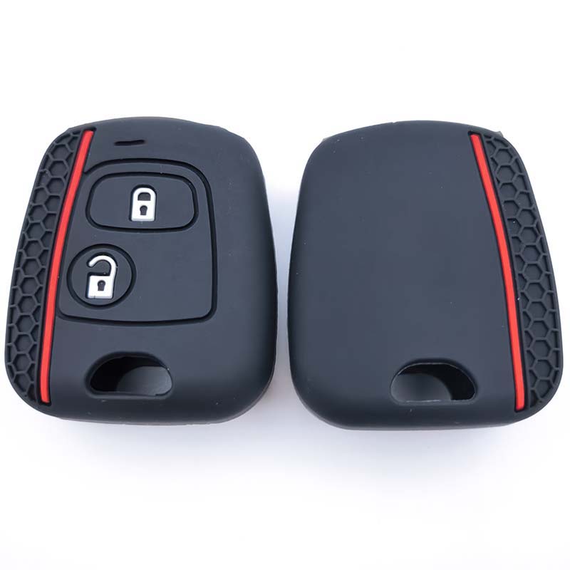 Remote Key Cover Case Silicone Skin For Citroen C1 C2 C3 C4 Xsara Picasso Key Cap Peugeot 107 206 207 306 307 407 Toyota Aygo