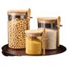 Großes Glasvorratsglas für Kaffeebohnen, Snacks, Vollkornprodukte, Trockenwaren und Tee