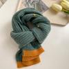 Girls' new winter versatile student gift warm scarf with wool knitted wool scarf