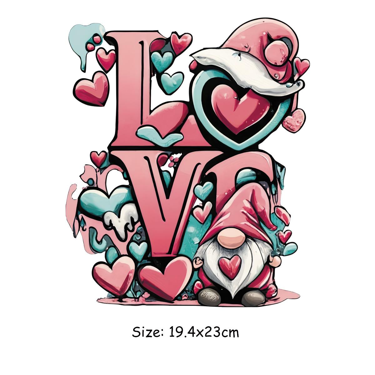 

Термоклеевые наклейки на джинсы ко Дню святого Валентина, модные термопрессы, аппликации в полоску, наклейка для рукоделия своими руками