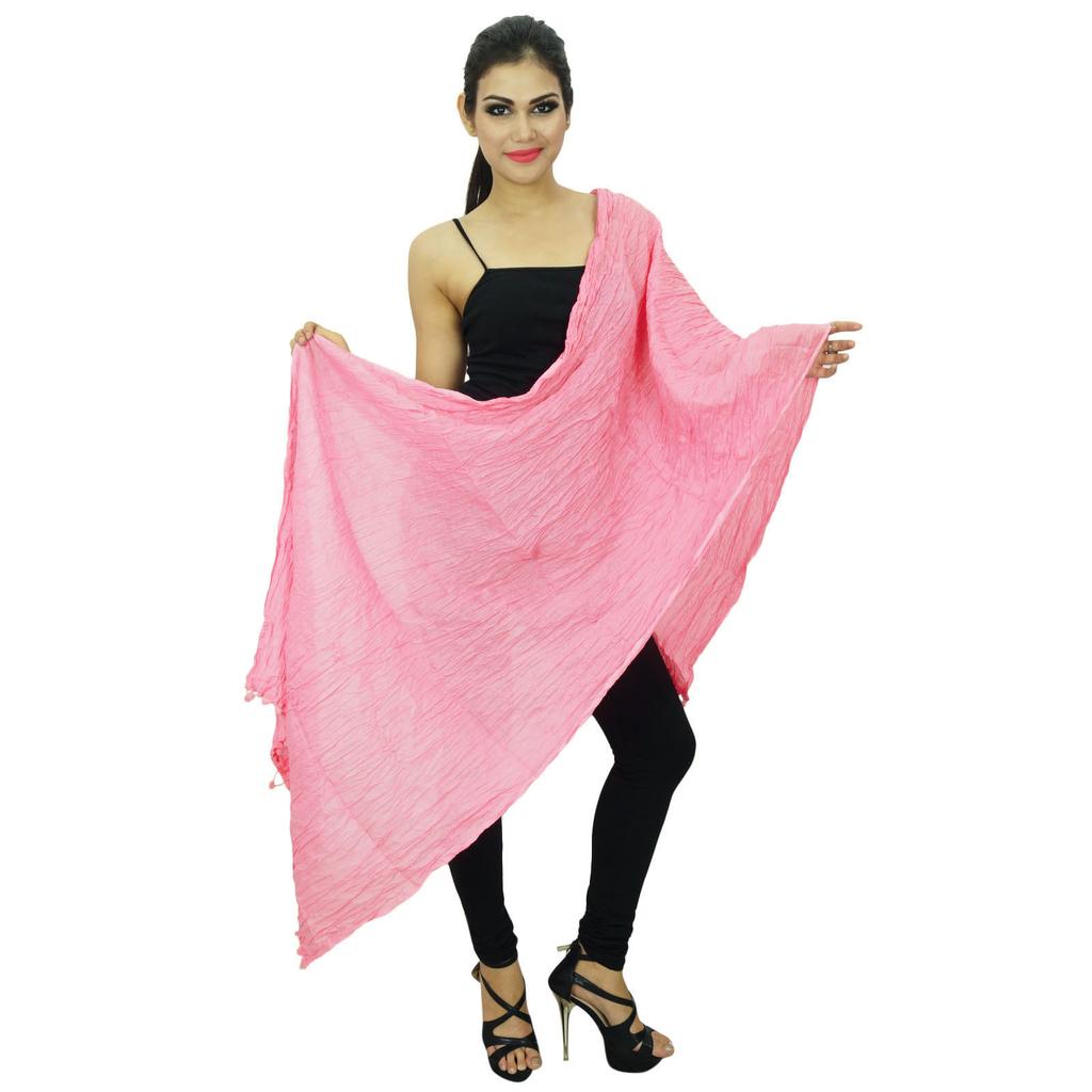 Baumwollmischung Dupatta Indian Neck Wrap Hijab Frauen Lange Stola Schals Chunni