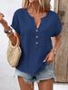 Women Fashion Retro Cotton And Hemp Printing Lapel Long Sleeves Shirt Tops