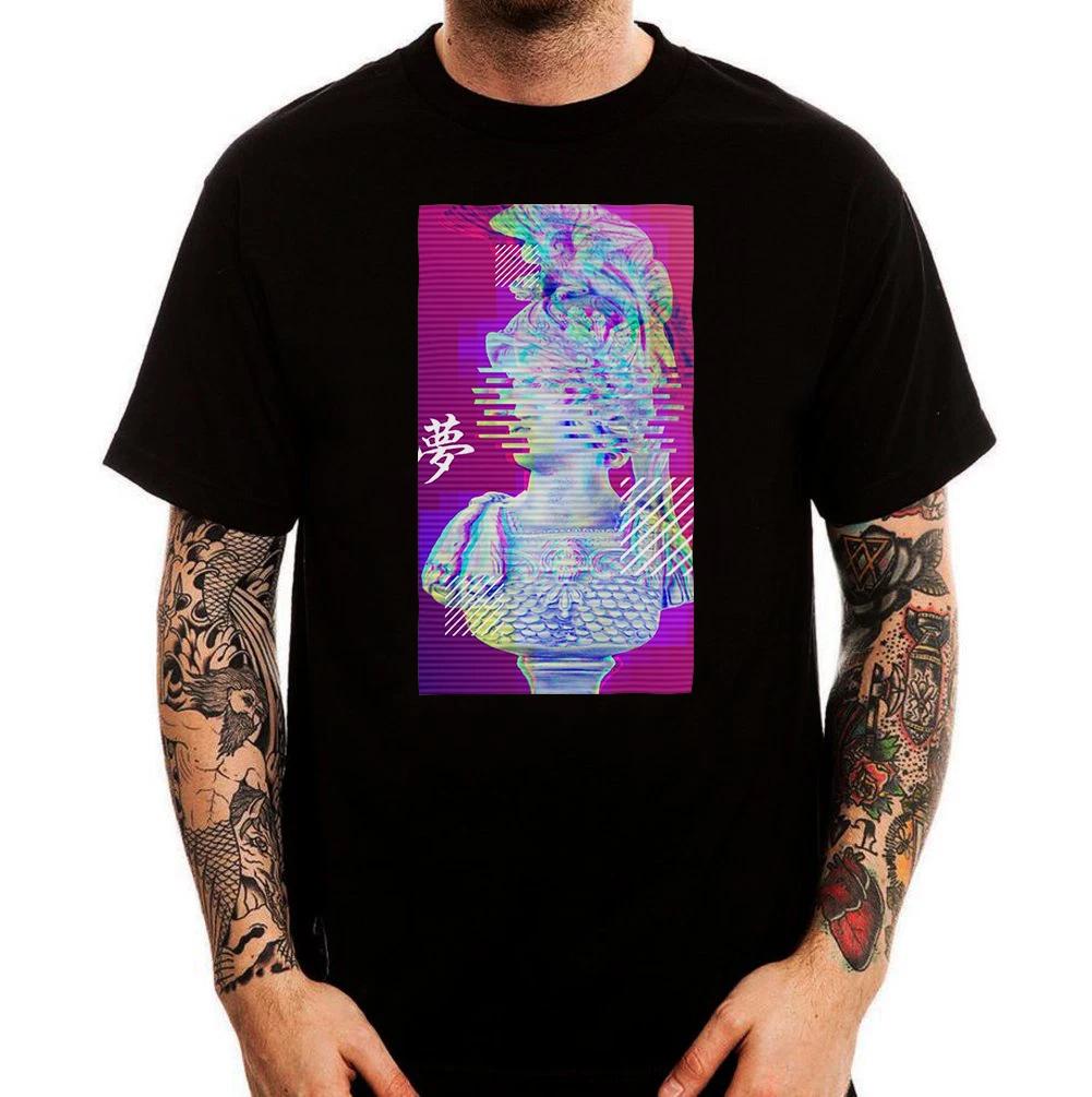 Ceasar War Statue Vaporwave Aesthetic Retro Printed Cotton  T-Shirt Top 110