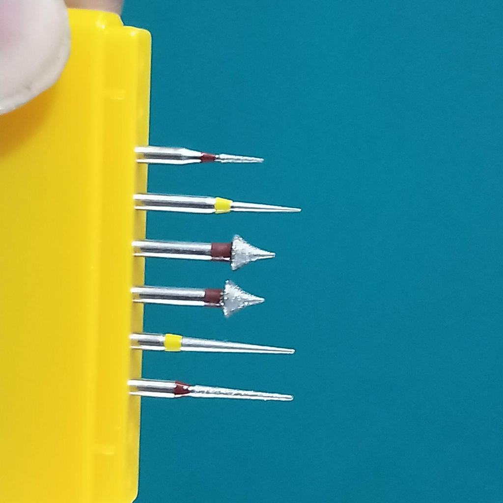 Lot de 6 fraises diamantées pour traitement orthodontique dentaire, réduction de l'émail interproximal, fraises dentaires, fraises à polir