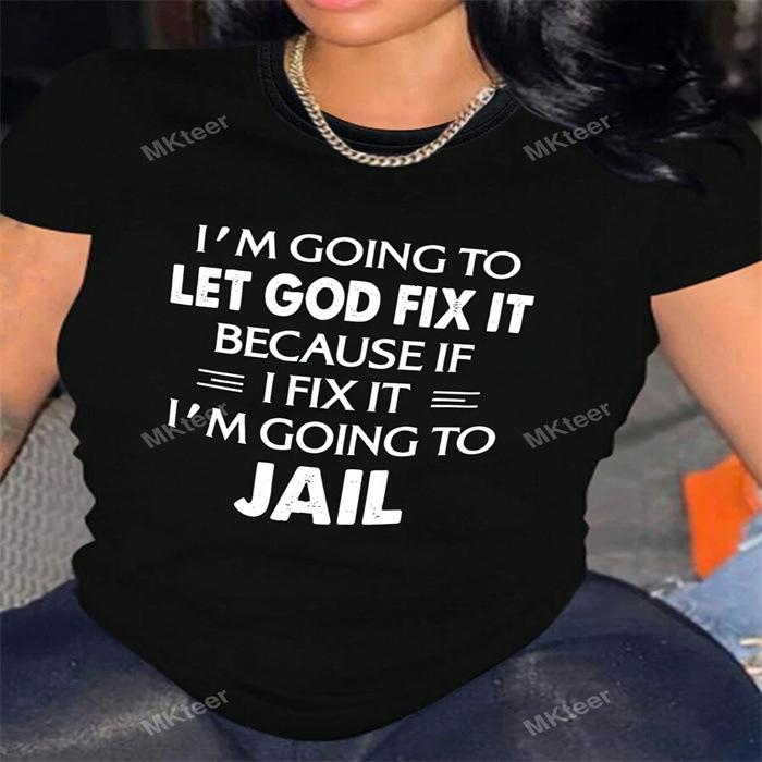 Sommar damer rundhalsad ren bomull tryckta t-shirts