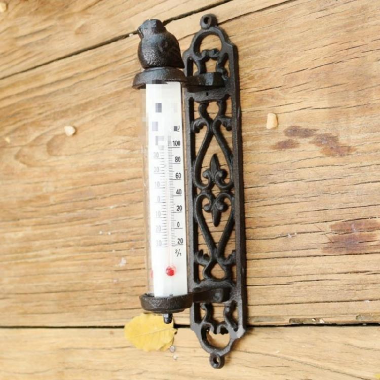 Rust Resistant Retro Temperature Display Weather Monitoring Device Metal Temperature Gauges Tool for Various Locations
