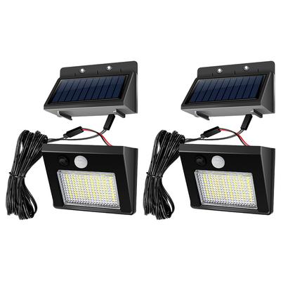 Projecteur de jardin extérieur 32LED/48LED Lampe murale 1200mAh IP65 Étanche Lumières murales solaires Longue autonomie pour Porche Patio Cour