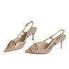 High Heels Women's Spring and Summer Light Mouth Wedding Shoes Large Size Fashion Nude Versatile Stiletto Bag Head
