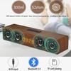 Rechargeable Wooden Alarm Clock with Bluetooth Soundbar Subwoofer Speaker Decoration E-sport Game and Home FM for Room Radio or