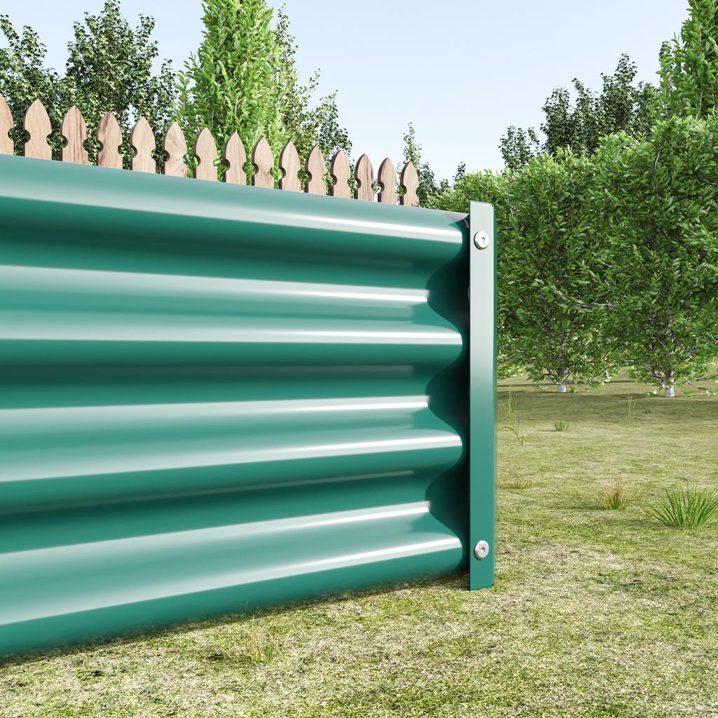 Raised Bed Metal Planter, Robust Sheet Steel, Rust Protection, Long Durability, Kit without Bottom, Ideal for Vegetables, Herbs & Flowers, Anthracite
