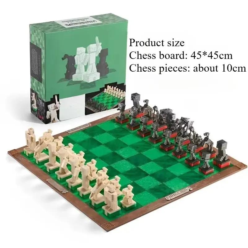 Games Gift Set: Customized Chess Board Theme Chess Set With Miniature Figures And Board Game Chess Game