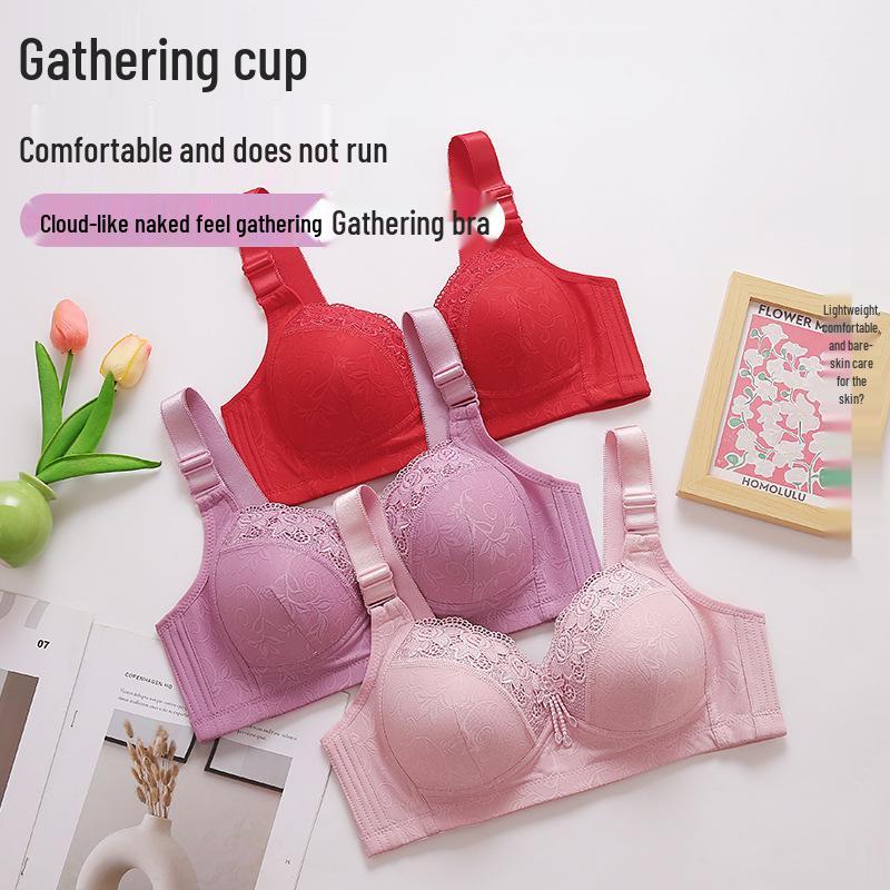 Wire-Free Uplift Bra: Anti-Spillage Minimizer for Large Busts - Comfortable Side Support for Autumn/Winter