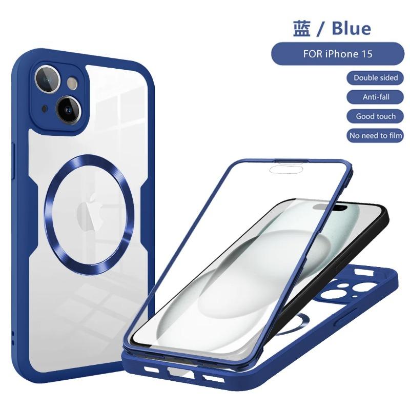 SURITCH Custodia iPhone 11 Trasparente Cover Antiurto 360 Gradi [Ultra Hybrid] Silicone TPU Bumper e PC Pannello Posteriore, Protezione Totale per iPhone 11 - Custodia Trasparente/Paraurti Blu