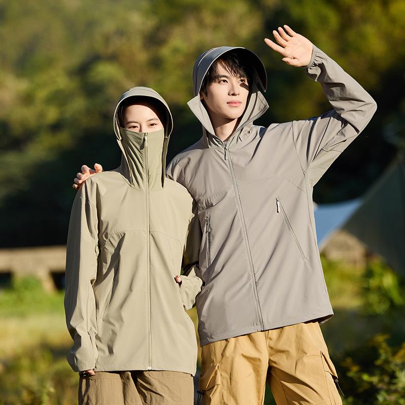 8118 Ice Silk UPF50+ Sun Protection Hoodie - Unisex Summer Outdoor Casual Wear