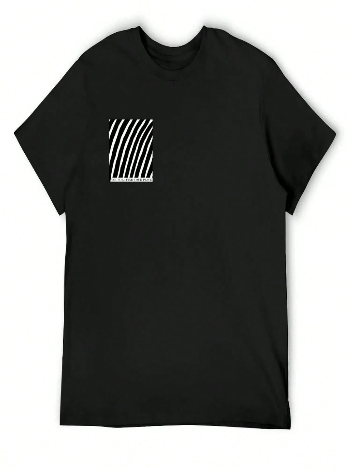 Zebra Pattern - YOU WILL FIND YOUR PLACE T-Shirt Cute Clothes Luxury T-Shirt Graphic Shirts unisex Clothes S разноцветный