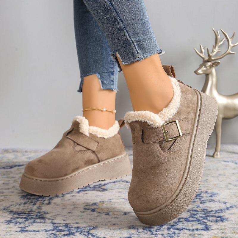 Fashion Platform Cotton Shoes Women's Winter 2025 New Warm Fuzzy Snow Boots