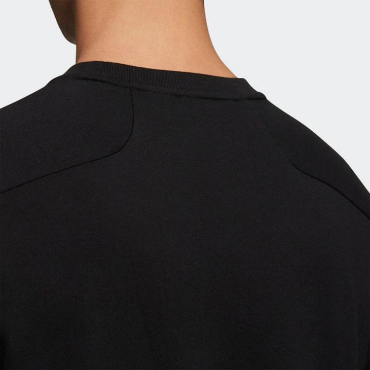 Adidas Sports Casual Moisture-Wicking Breathable Crew Neck Short Sleeve T-Shirt Men Tops Black H39351