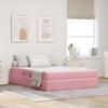 Storage Bed with Mattress Pink 140 x 200 cm Velvet