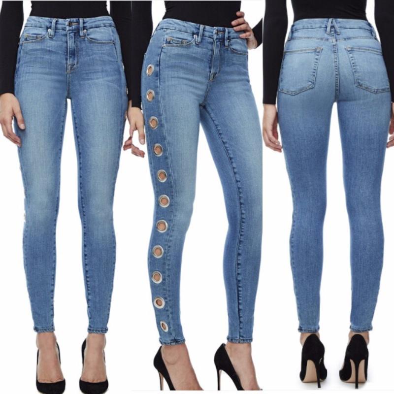 Brand Women Sexy Side Metal Round Holes 