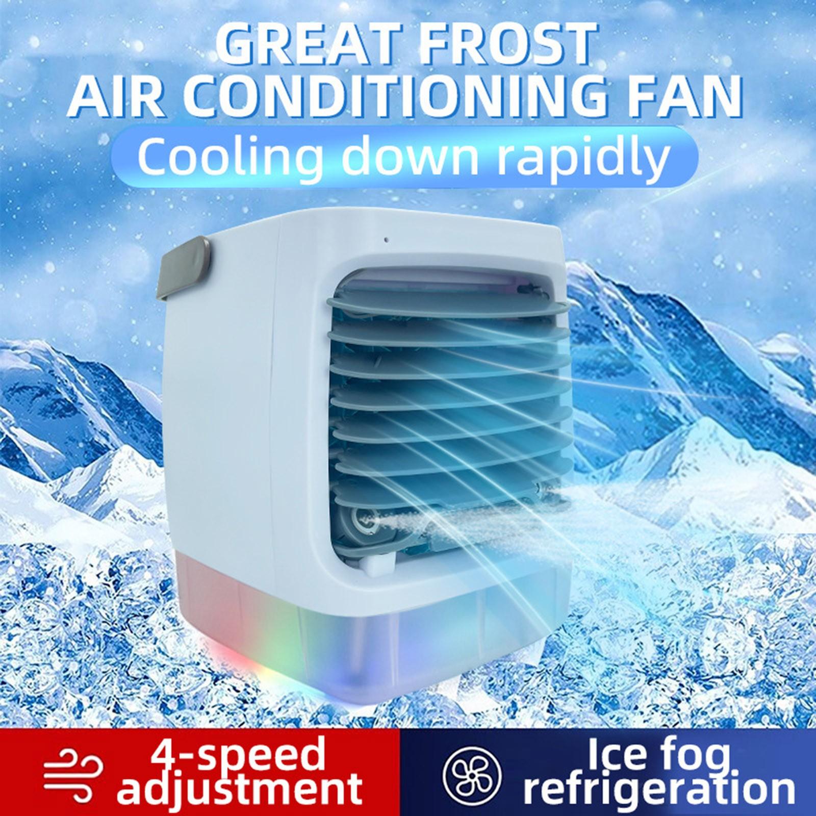 

Портативные кондиционеры, 25 Вт перезаряжаемый портативный блок переменного тока 2 Cool Spray, персональный вентилятор с 2 скоростями, кондиционеры для небольших помещений для спальни, для улицы One Size