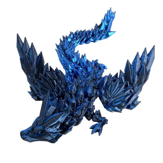 3D Printed Flying Dragon Figurine Movable Joints Colorful Dragon Figure Articulated Winged Dragon Model Fidget Toy Desktop Decoration Ornament