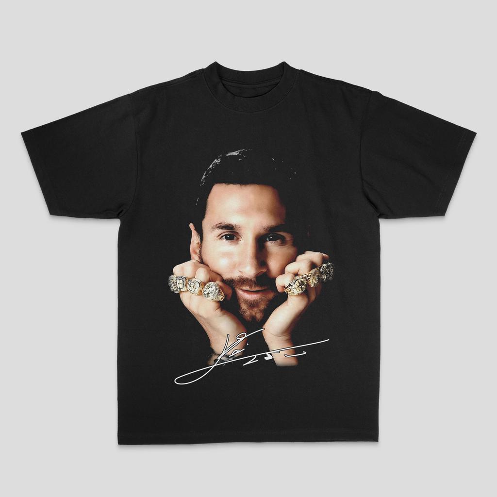 American Men's Messi Argentina American Retro Heavy Short-sleeved Street Print Summer New Men's and Women's Streetwear