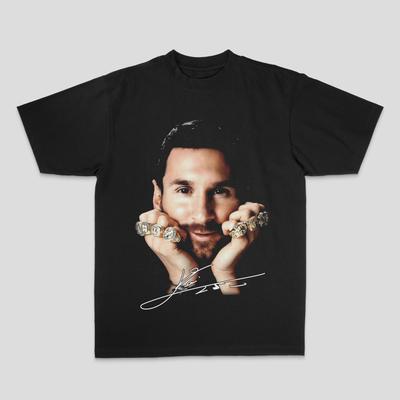 Amerikanische Herren Messi Argentinien Amerikanisch Retro Schwer Kurzärmelig Street Print Sommer Neu Herren- und Damen Streetwear