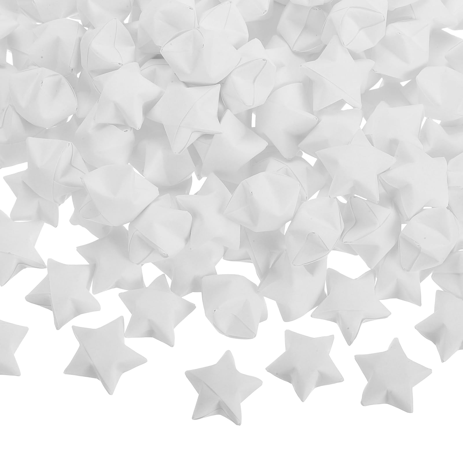 

uxcell 100 Pieces Finished Paper Origami Wishing Christmas Day Gift for Female Friends Stars, Stars, Party, Wedding, Valentine s (White)