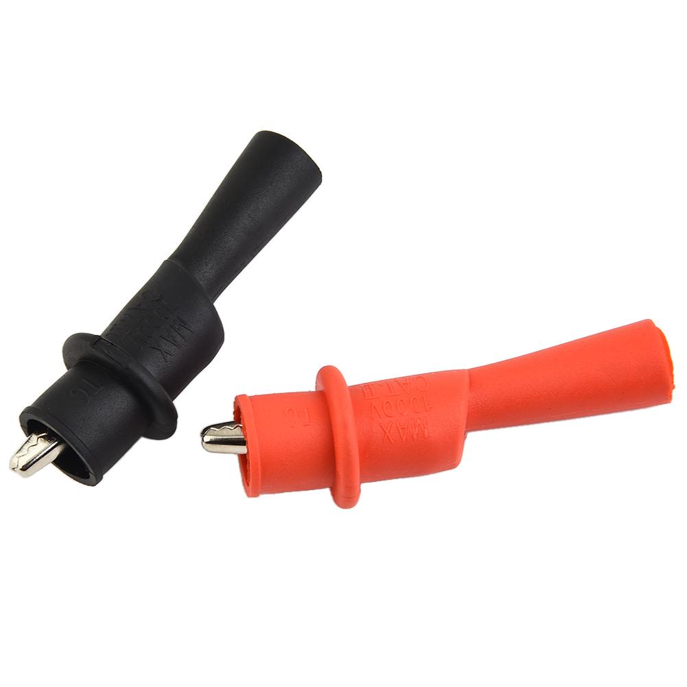 Brand New Accessories Clamp Measuring Tools 2pcs 2x Multimeter Red+Black 1Pair AC DC 10A 1000V Household Items