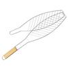 Portable Outdoor Roasting Fish Grilling Basket Stainless Steel BBQ Grill Basket With Handle for Fish Vegetables Shrimp Barbecue