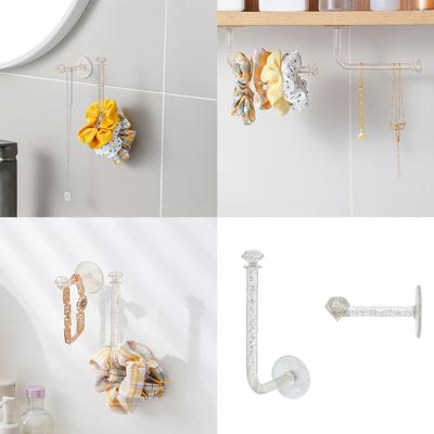 2 adet Scrunchie Stand Tutucu Kafa Bandı Rafı Şeffaf Duvara Monte Kafa Bandı Tutucuları Yerden Tasarruf Sağlayan Mücevher ve Aksesuar Rafı