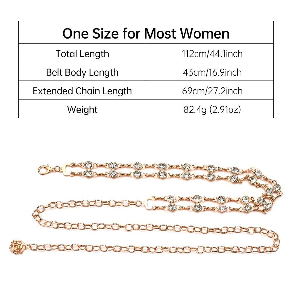 Crystal Chain Belt for Women Rhinestone Gift Gift Wedding Bridal Belt