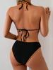 European & American Ins Style Sexy Three-Piece Strappy Print Bikini