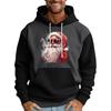 Herren Weihnachten Print Colorblock Kapuzenpullover Lässig Sport Komfort Sweatshirt