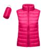 Women's Lightweight Down Jacket, Solid Color, Stand Up Collar, Down Vest With Pockets