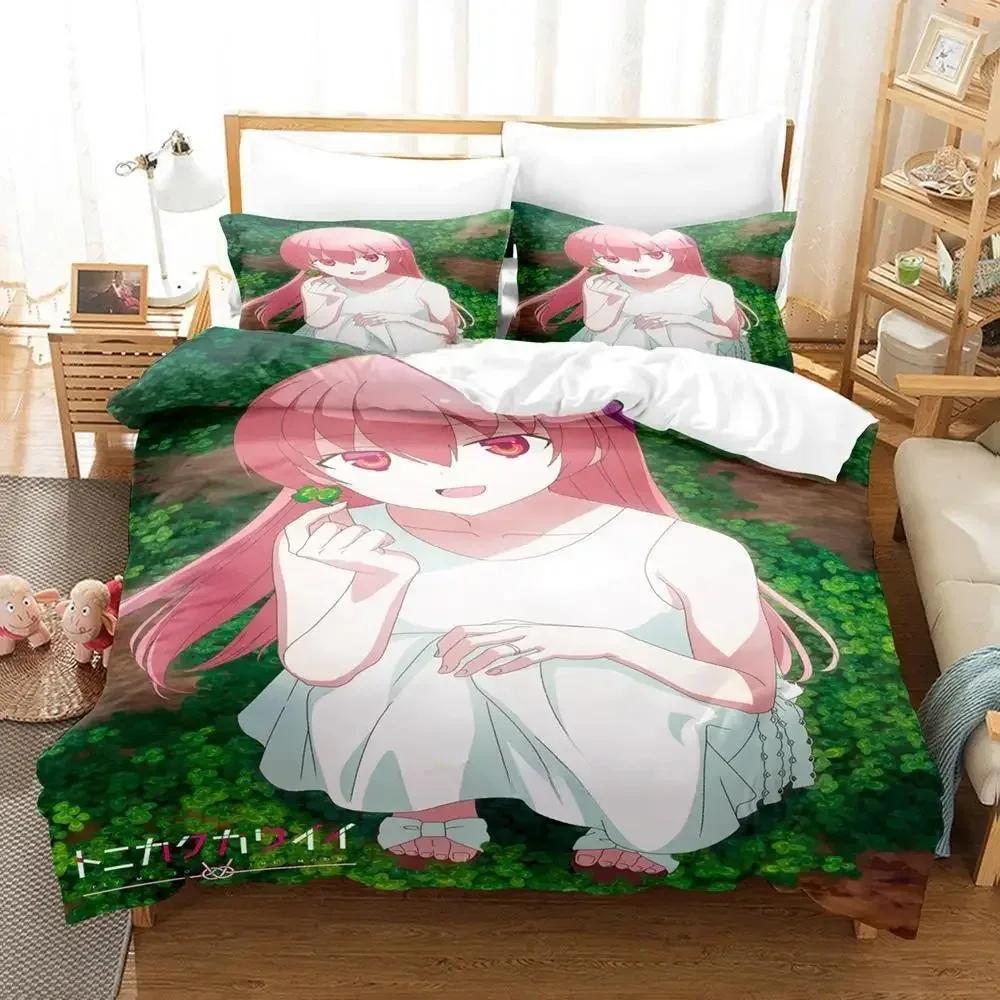 Tonikaku Kawaii Nasa & Tsukasa Pohodlná přikrývka Povlak na přikrývku Povlak na polštář Sada povlečení Dekorace dětského pokoje Domácí textil