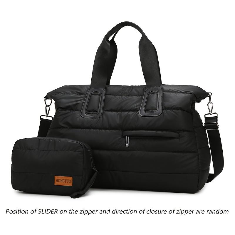 

Набор из 2 женских сумок-тоут большой вместимости с мягкой подкладкой для путешествий, модные зимние стеганые сумки, дизайнерские сумки через плечо для женщин