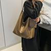 Winter Women's New Solid Color PU Large Capacity Versatile Tote Smaller Displacement Leisure Shoulder Bag