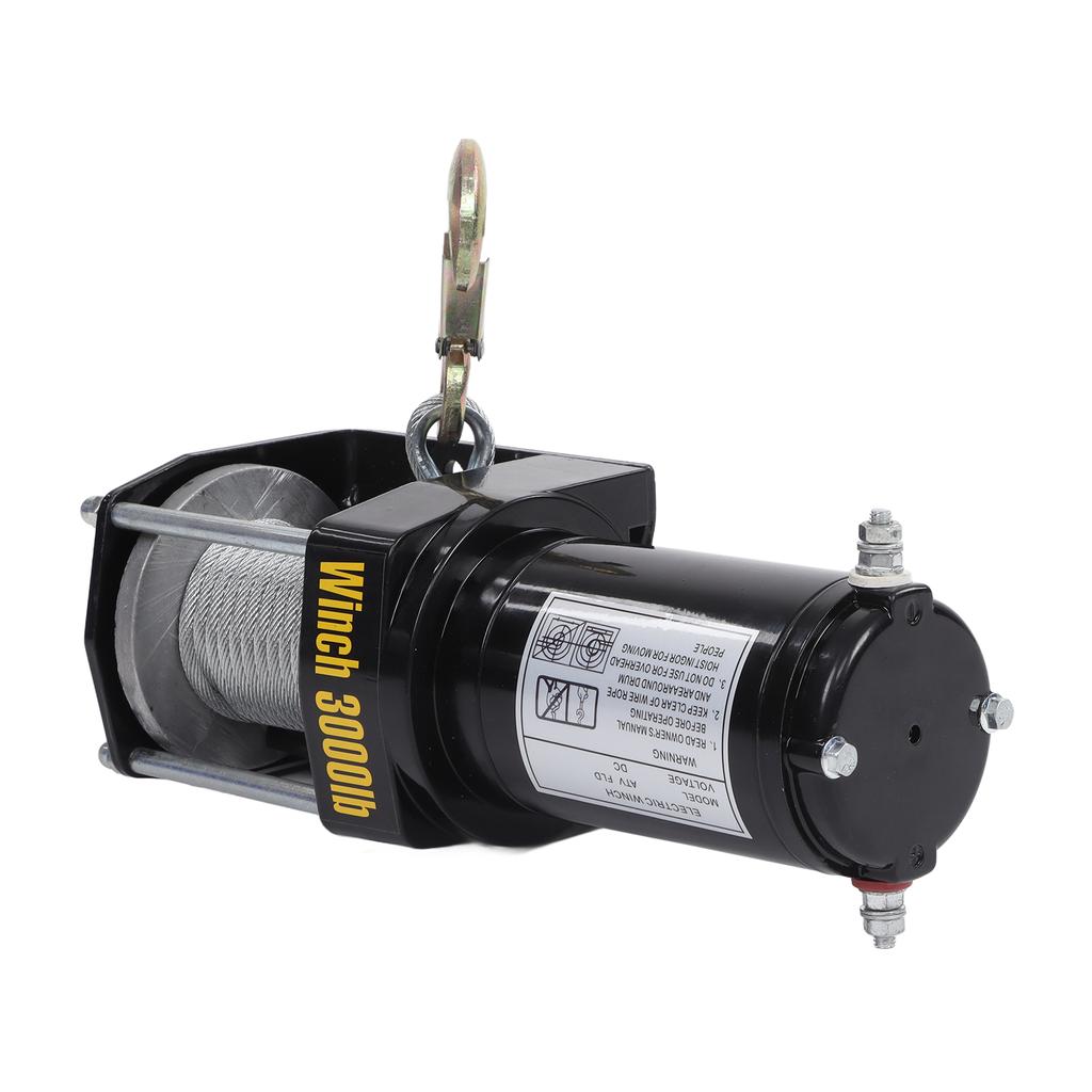 Electric Winch Kit 24V with Remote Steel Cable Mini Bracket 3000lbs for ATV UTV Accessories