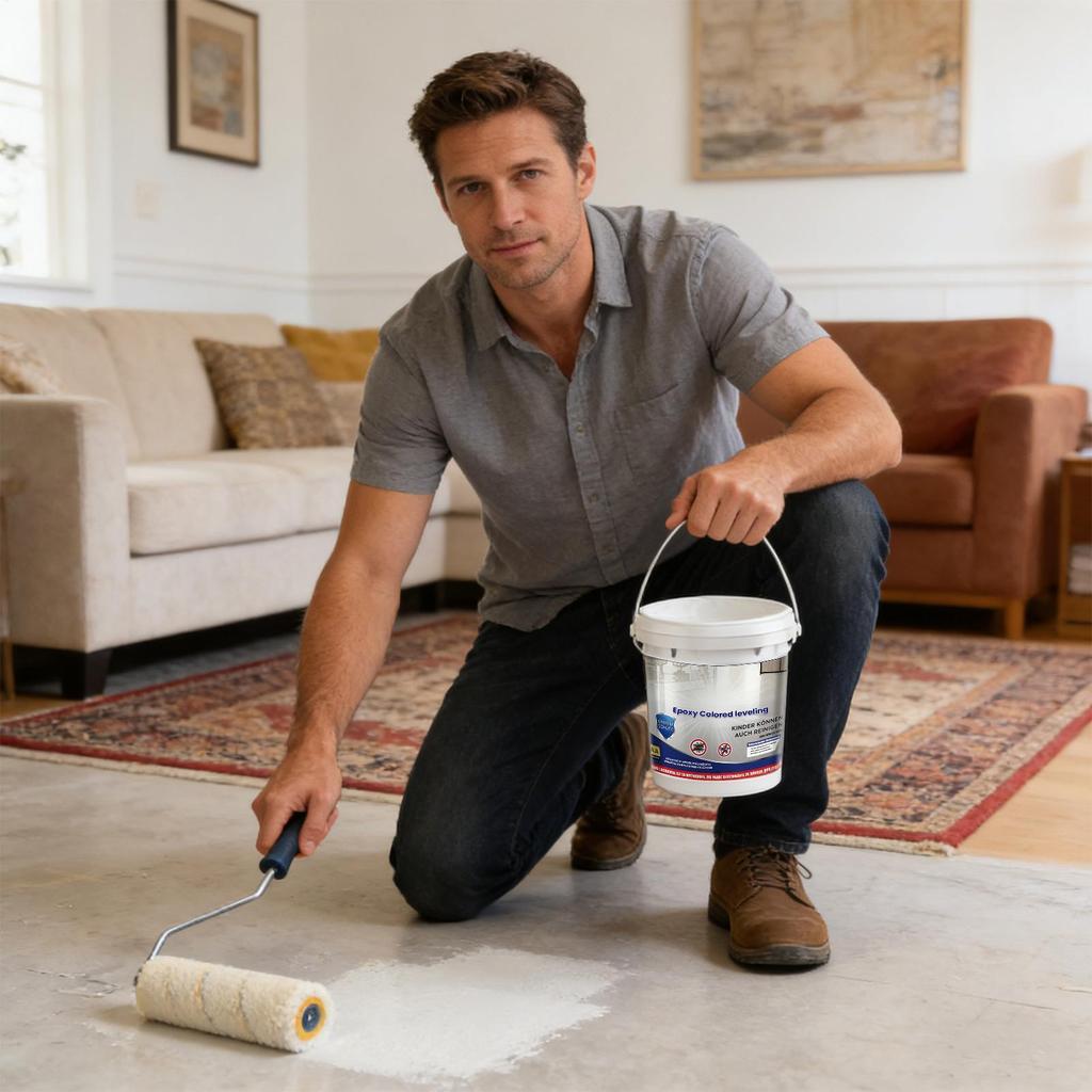 Floor Coating Epoxy Paint Sand Water Based Self Leveling High Gloss Marble Effect Waterproof Colored for Refinishing Tile Wood