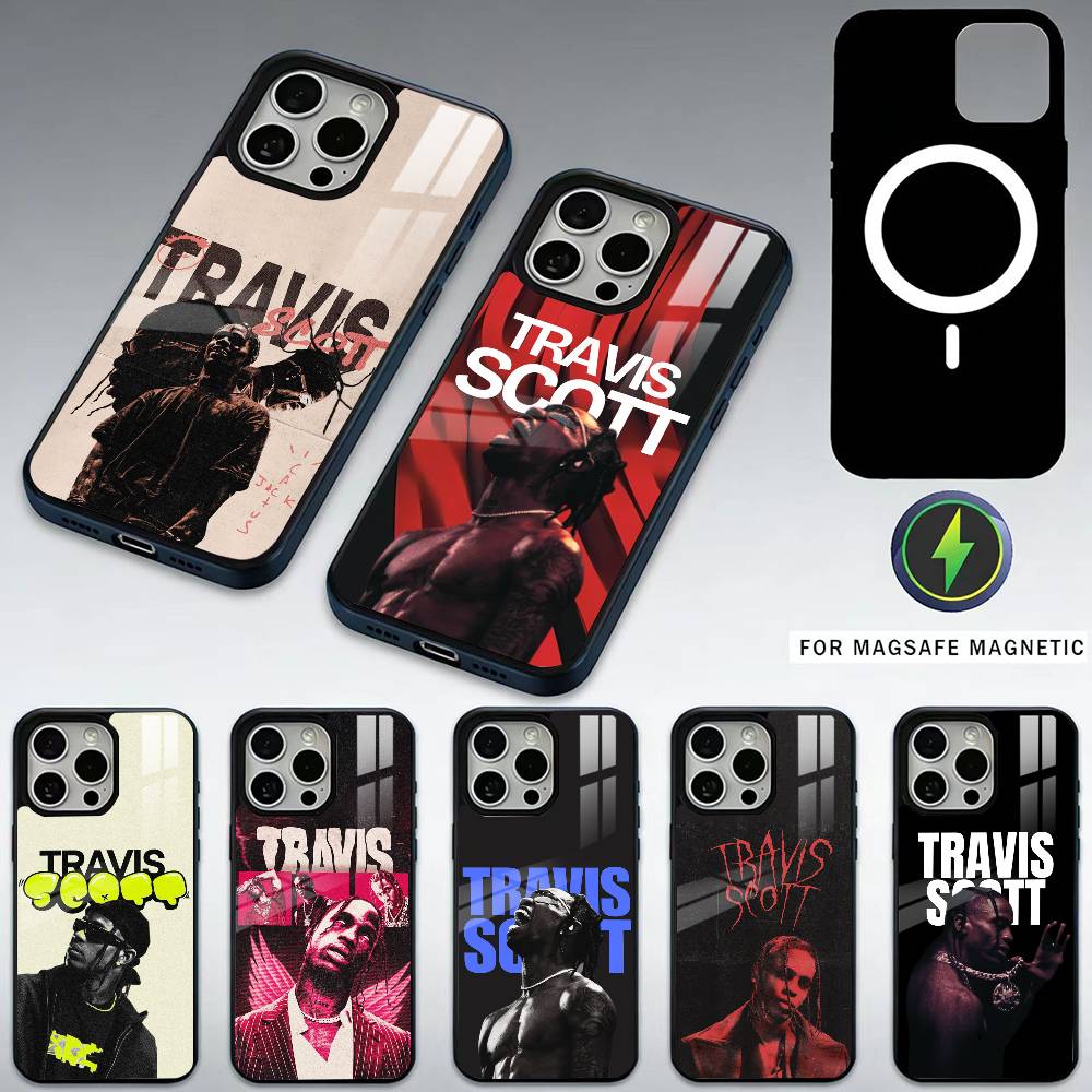 Singer T-Travis Scott Phone Case For iPhone17,16,15,14,13,12,11 Plus,Pro Max Magnetic For Magsafe Wireless Charging
