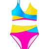 Solid Color Matching High Waist Sexy Bikini Split Swimsuit Swimsuit