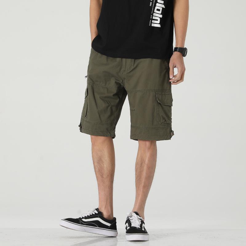 

Мужские летние хлопковые шорты с несколькими карманами - Дышащие, Универсальные, Свободного кроя, Стиль «пятиточки» S армия зеленый