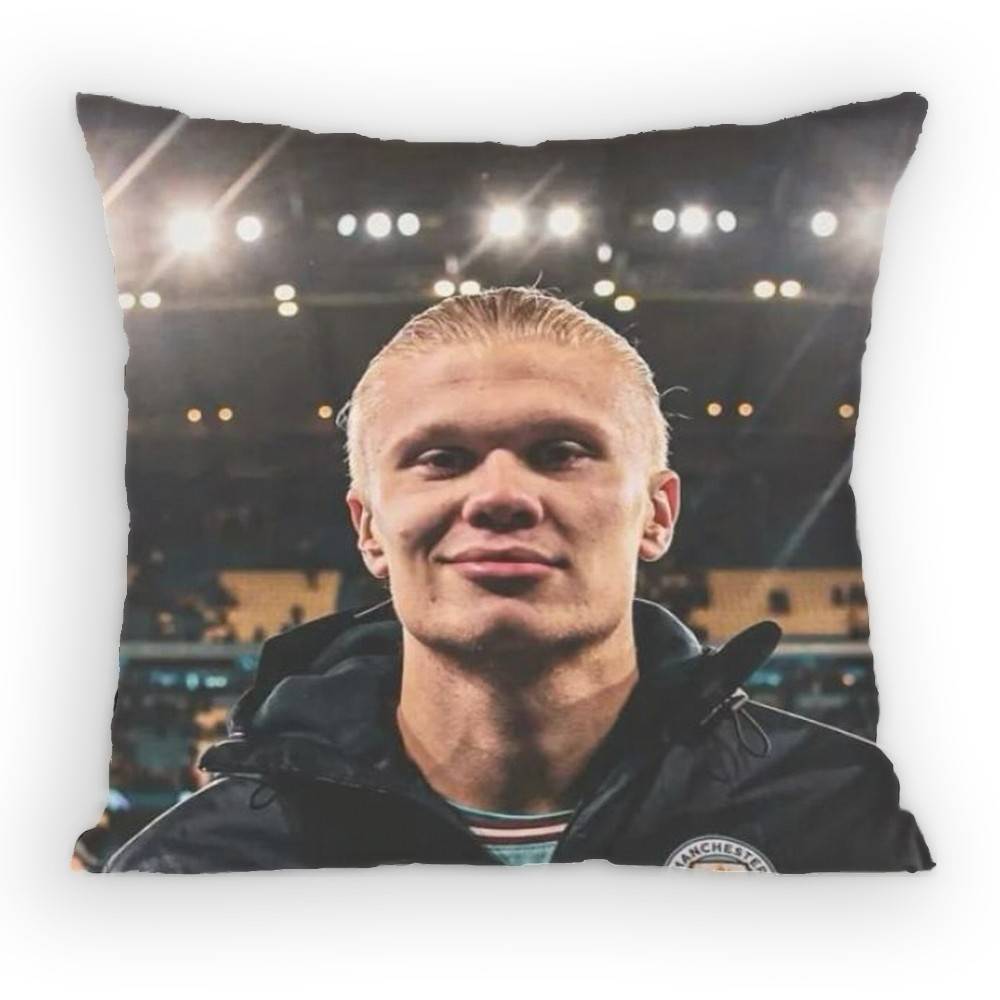 

EErling Haaland Norway Centre Forward Pillow Case Sofa Living Room Bedroom Headboard Backrest Cushion Square Cushion Nap Time 30x30 cm
