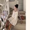 Women's Niche Lace Camisole Dress, Spring 2026 - New Slimming A-line Mini Skirt with Drawstring for Layering and Style.