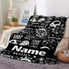 Custom Name Game Controller Theme Printed Blanket - Perfect for Couch, Bed, Travel & Outdoor Use | Machine Washable, Cozy & Durable.